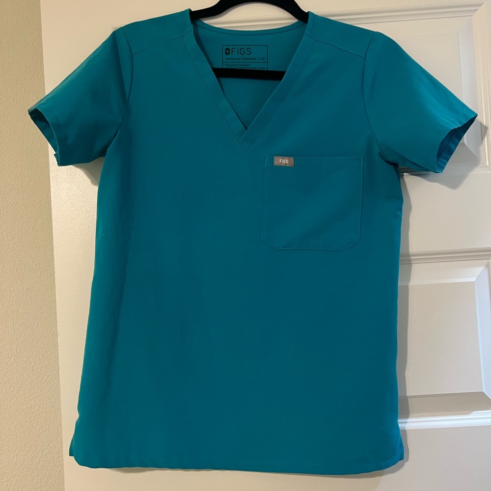 FIGS Catarina scrub top Teal size XS